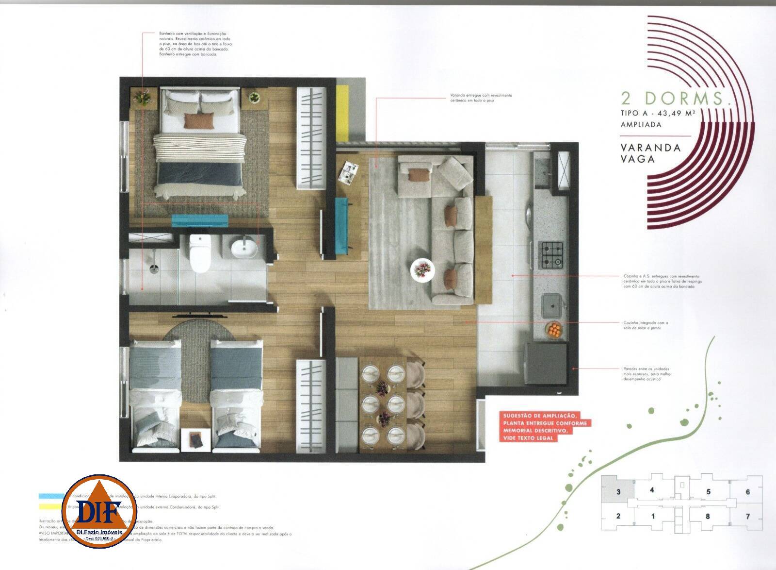 Apartamento à venda com 2 quartos, 43m² - Foto 20