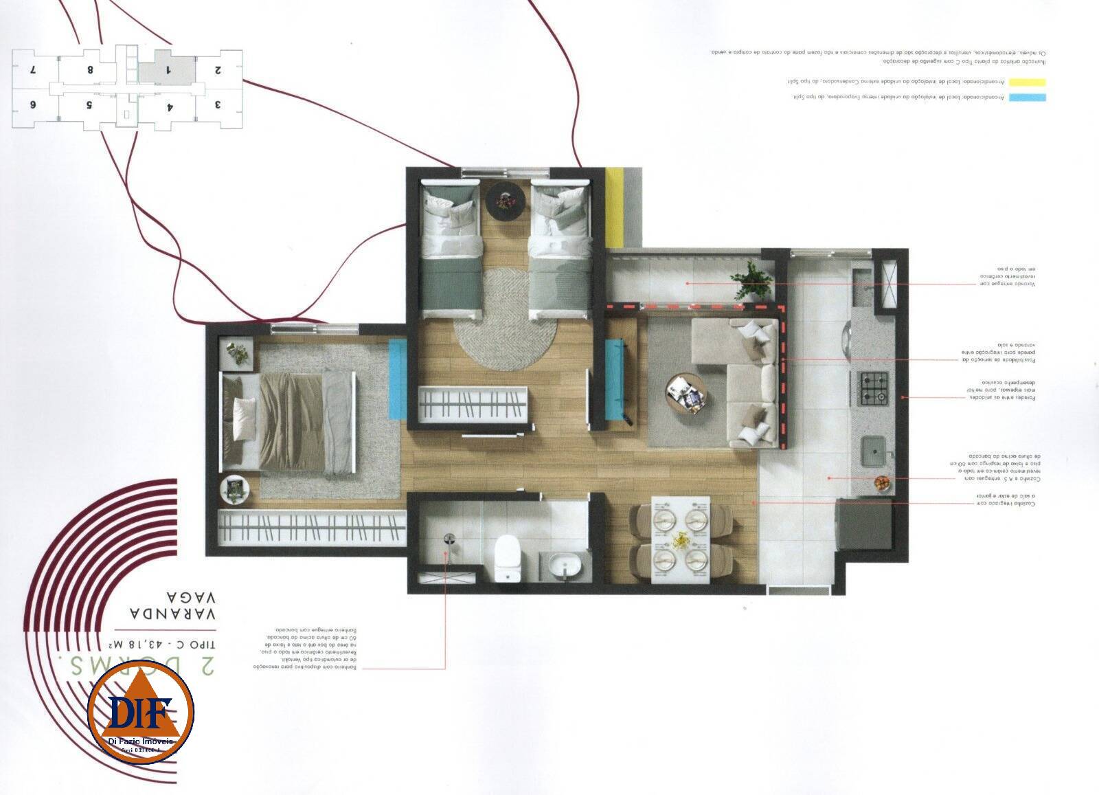 Apartamento à venda com 2 quartos, 43m² - Foto 22