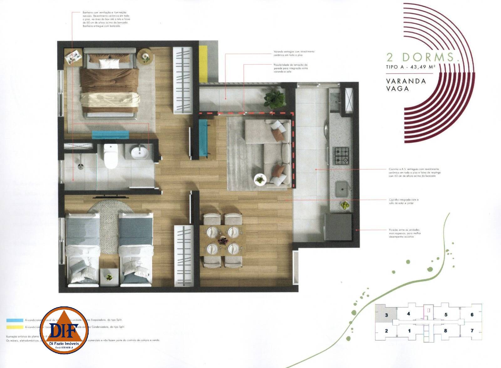 Apartamento à venda com 2 quartos, 43m² - Foto 21